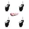 Service Caster 3 Inch Black Hooded Neoprene Rubber 5/16 Inch Threaded Stem Casters SCC, 4PK SCC-TS03S310-NPRB-BK-5161815-4 - alternate 3
